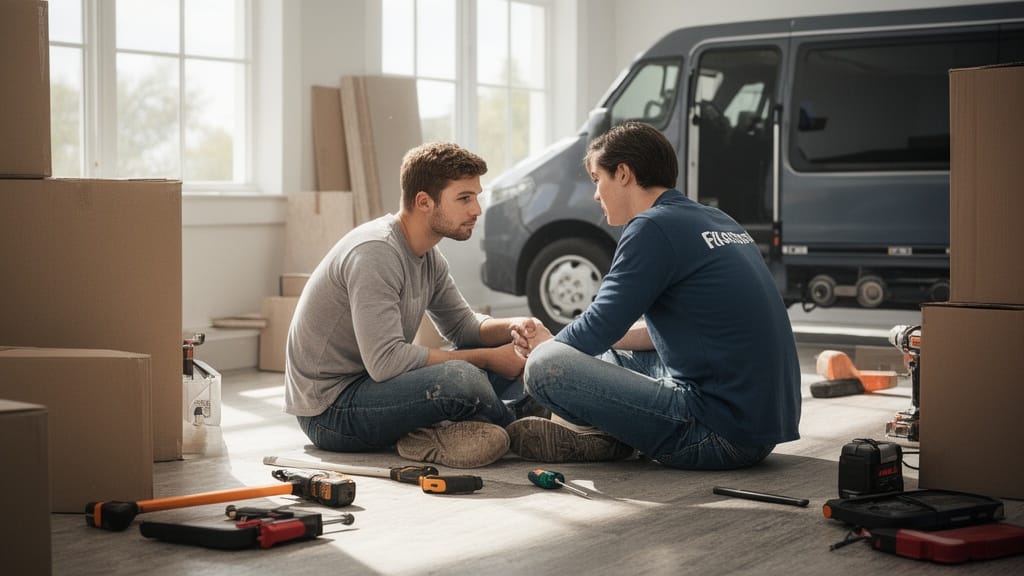 Floor Protection, Furniture Wrapping, and Delivery at No Extra Charge